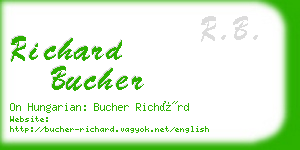 richard bucher business card